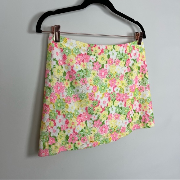 LILLY PULITZER FLORAL LACE MINI SKIRT SIZE 2 STYLE 48579W - Picture 9 of 16